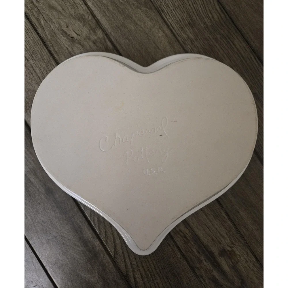 Chaparral Pottery Heart-Shaped Stoneware Cake/Pie Pan w/Cherries Baking Dish